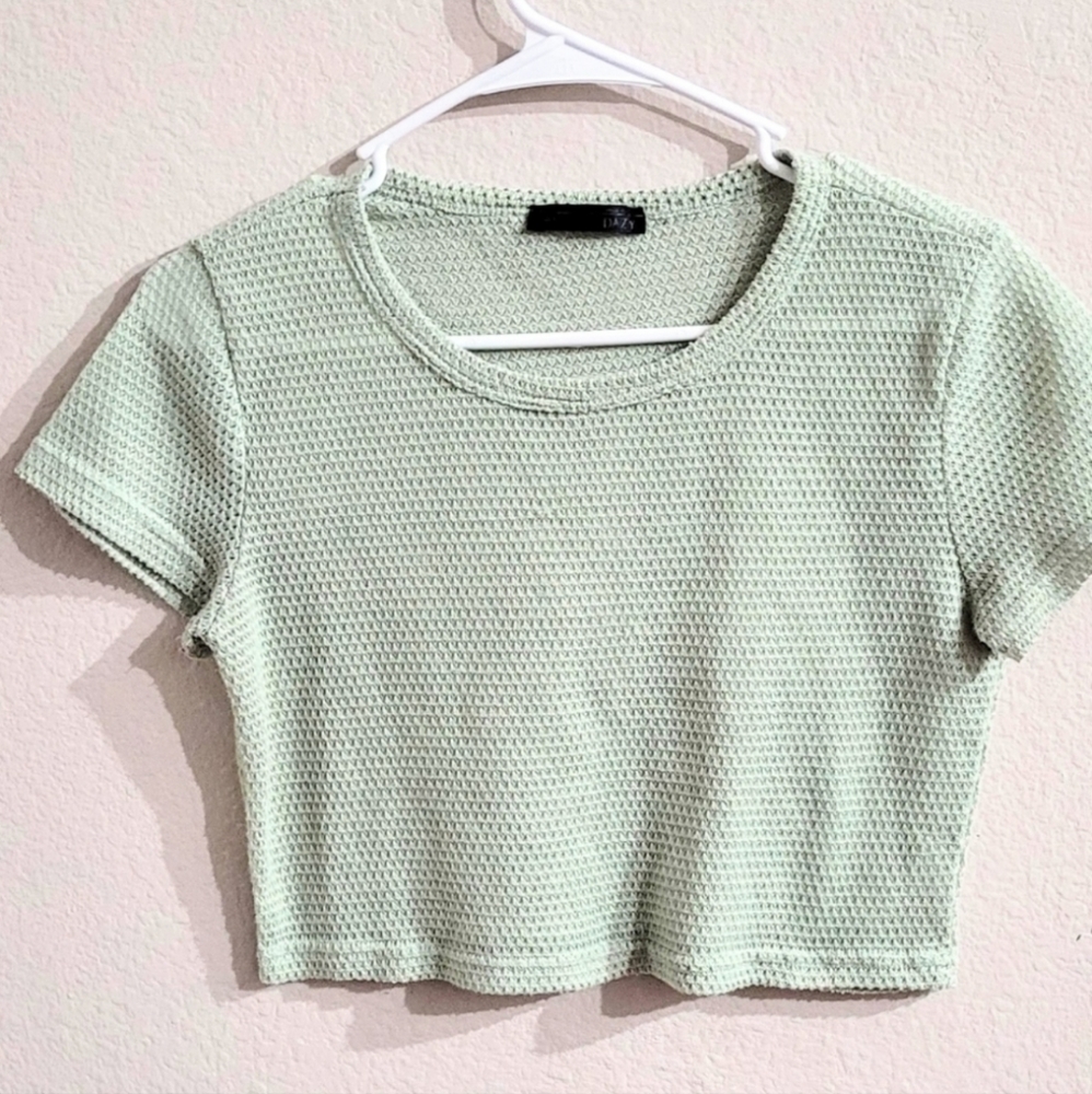 Green Crop Top